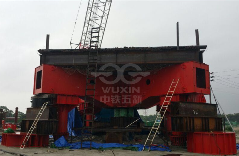 中鐵大橋局孟加拉帕德瑪試樁反力架